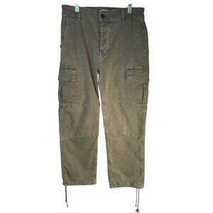 ZARA Denim Womens Size 2 Army Green Cargo Pants